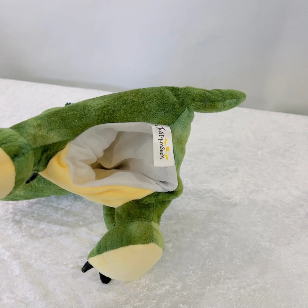 Dinosaur Hand Puppet Plush Toy Tyrannosaurus Rex Kids Fun Multi Green - Picture 10 of 11